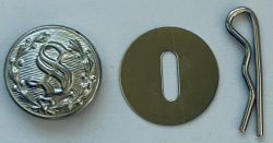 "S" BUTTON SMALL NICKEL KIT = "S" Button, Disc & Cotter Pin - 1 EACH
